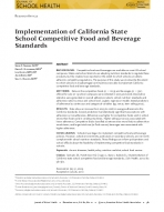 Implementation of California State School Competitive Food and Beverage Standards