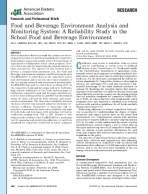 Food and Beverage Environment Analysis and Monitoring System:  A Reliability Study in the School Food and Beverage Environment