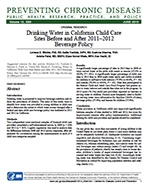 Drinking Water in California Child Care Sites Before and After 2011-2012 Beverage Policy